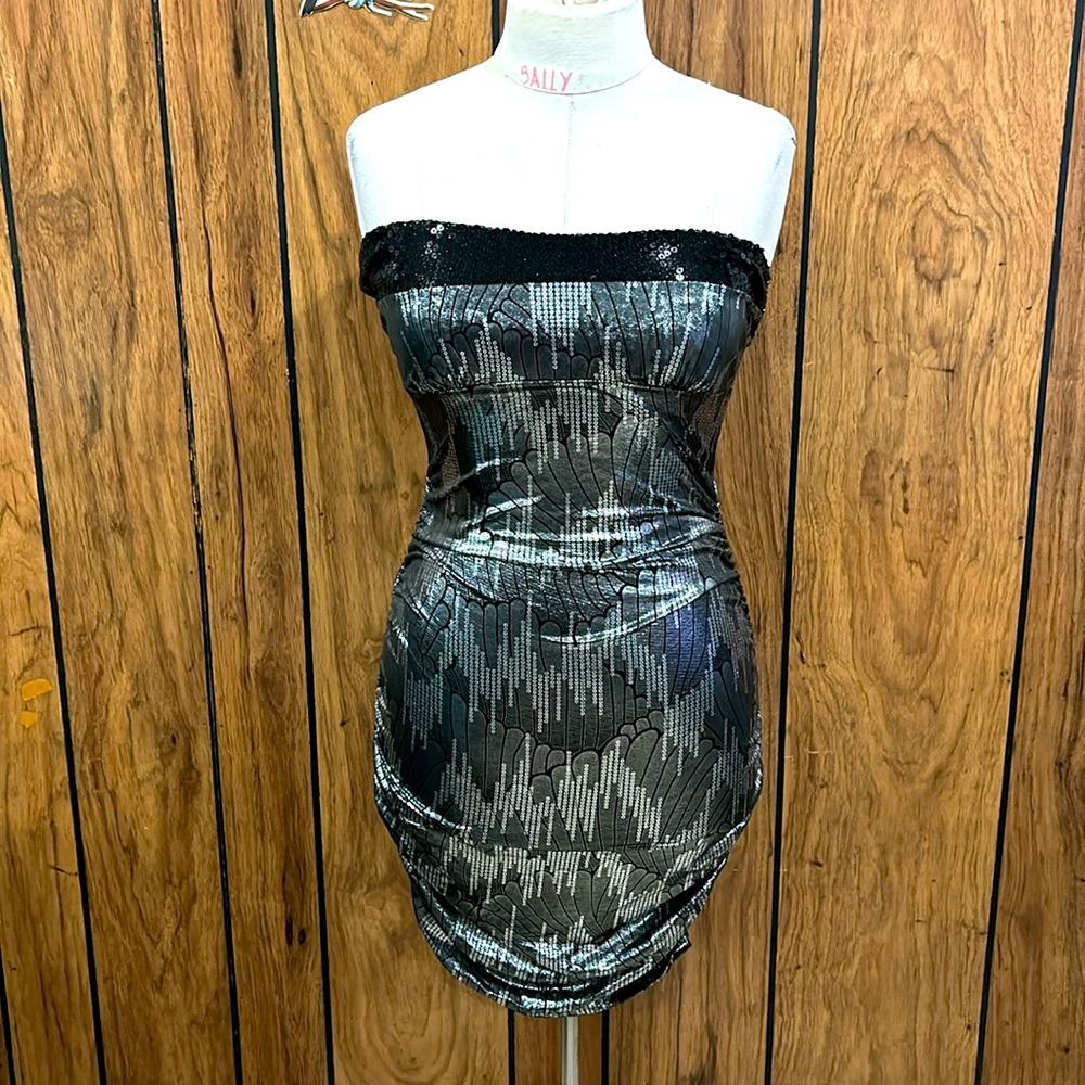 Strapless shiny Dress women’s Size Medium